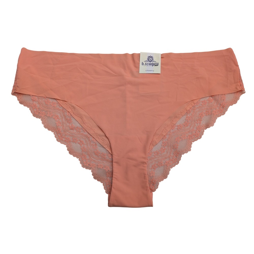 b.tempt'd 976367 b.bare Cheeky Panty Lace X-Large Light Passion‎ Oange NWT